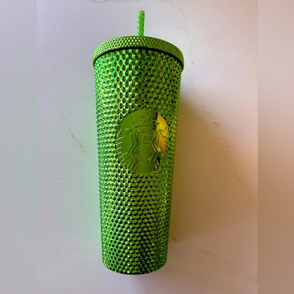 Starbucks Holiday Metallic Green 24 oz tumbler